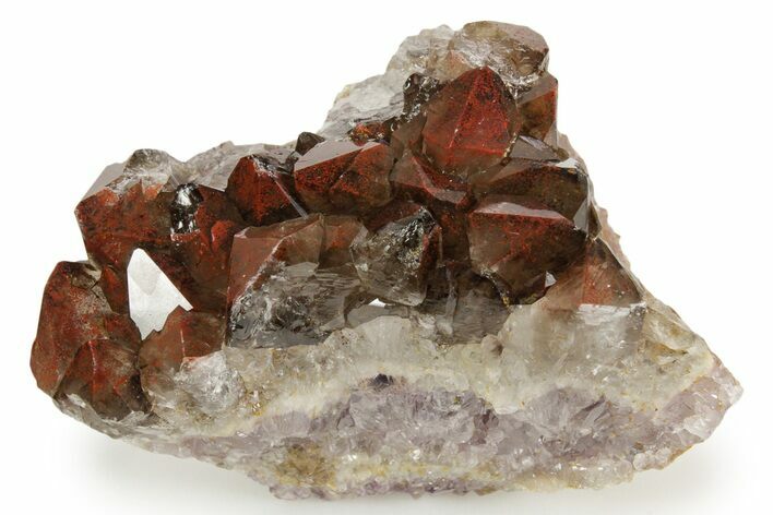 Thunder Bay Smoky Amethyst Cluster with Hematite - Canada #349928